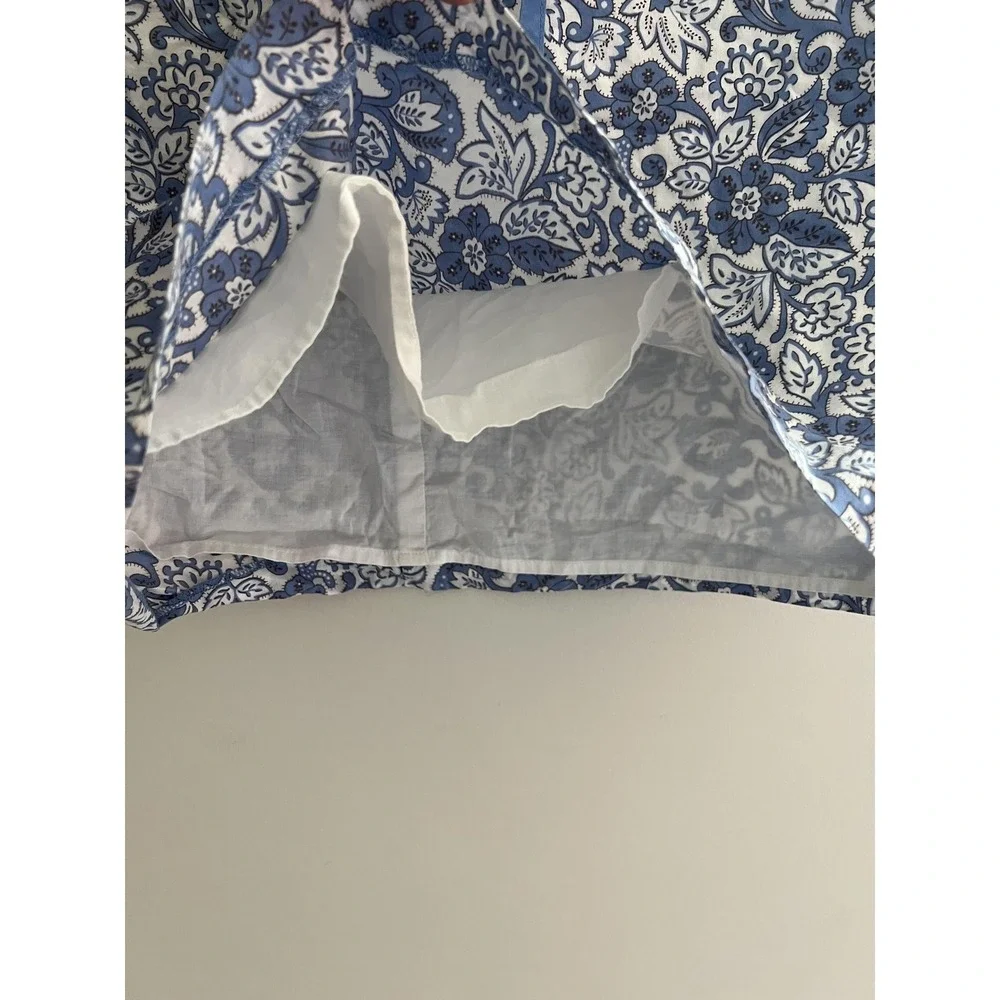 Vintage American Eagle Outfitters Mini Skirt 6 Blue Floral Pockets Boho Y2K
